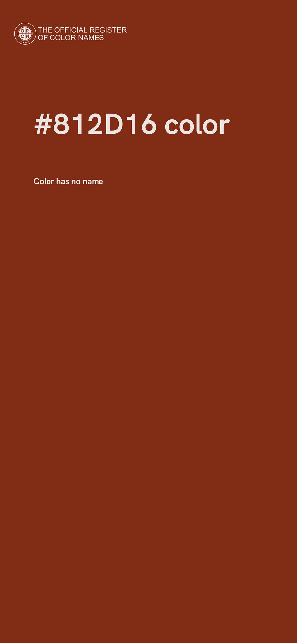#812D16 color image
