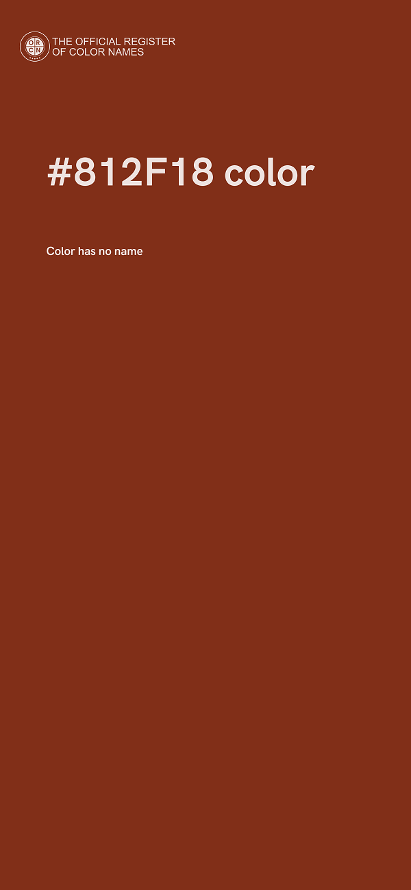 #812F18 color image