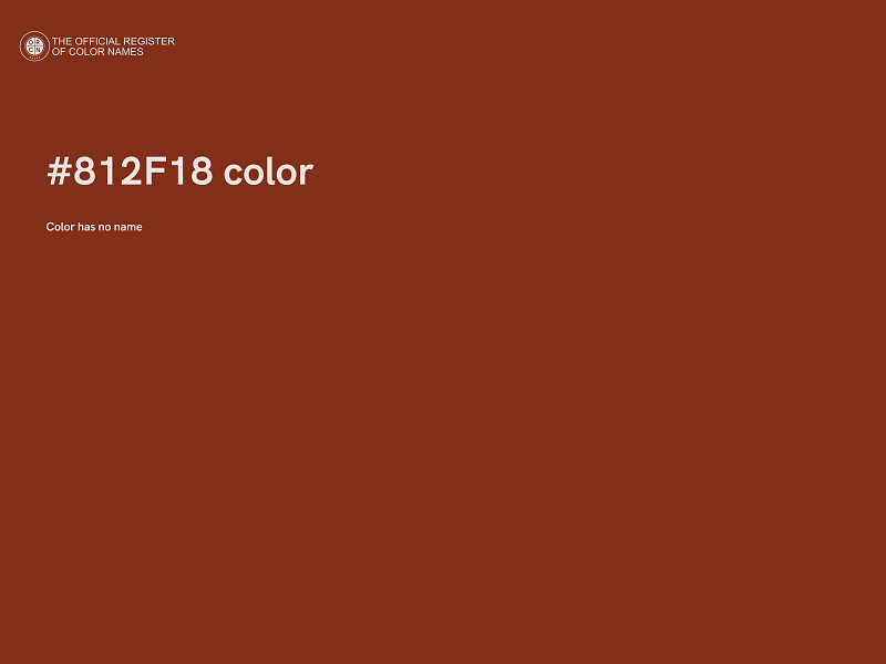 #812F18 color image