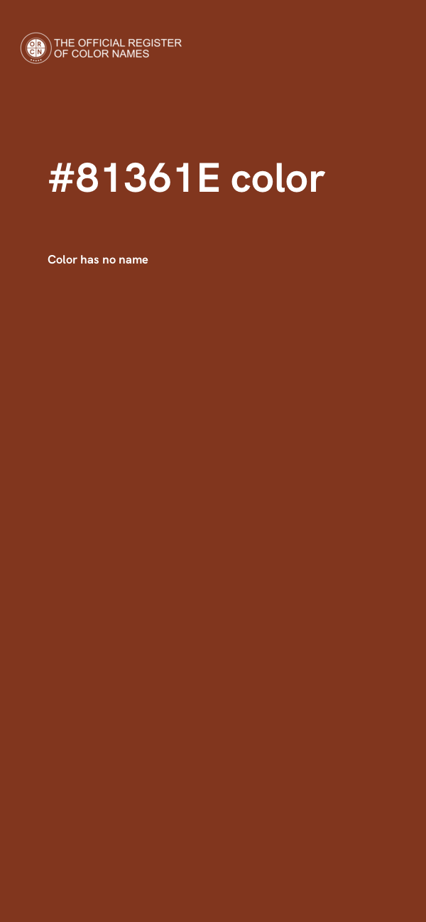 #81361E color image