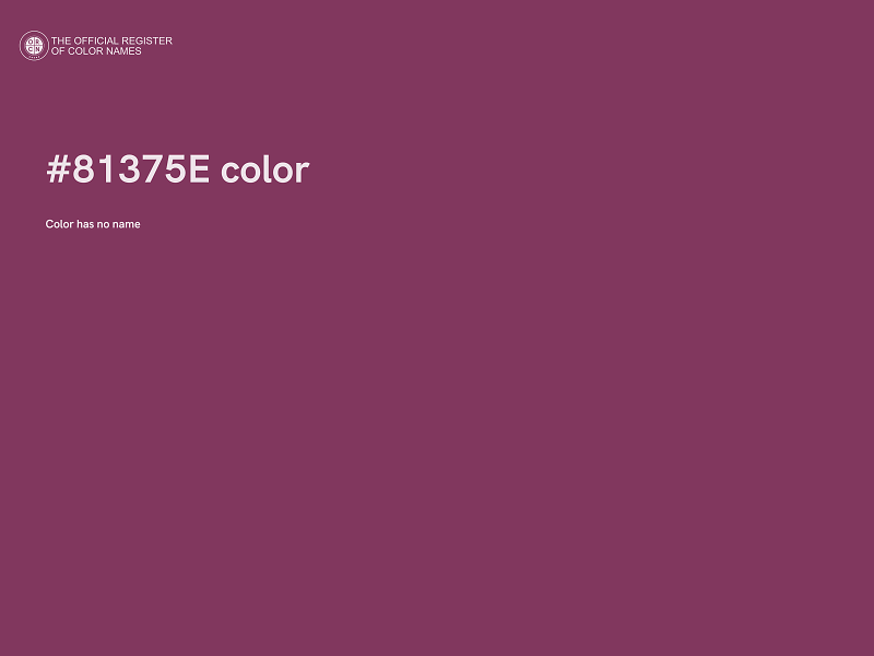 #81375E color image