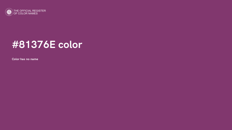 #81376E color image