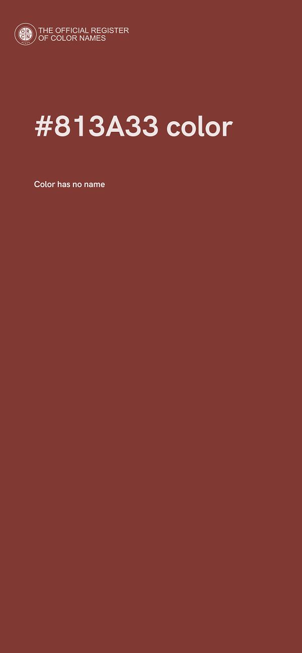 #813A33 color image