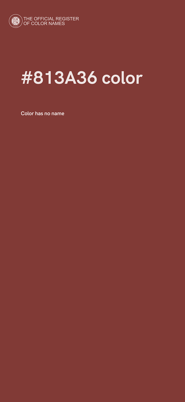 #813A36 color image