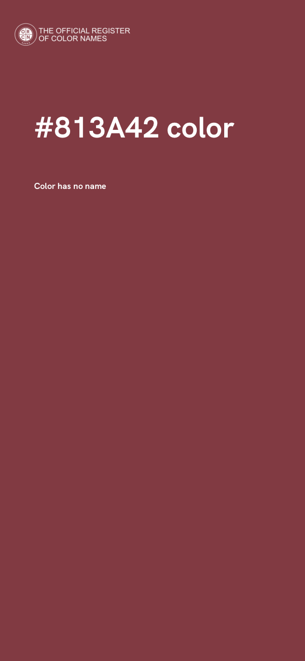 #813A42 color image