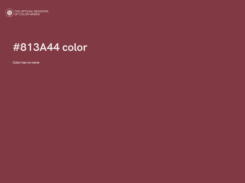#813A44 color image