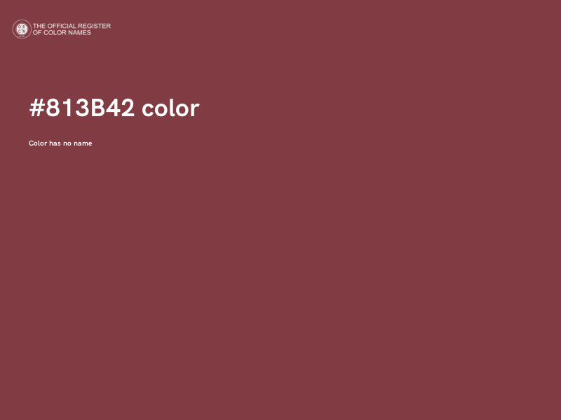 #813B42 color image