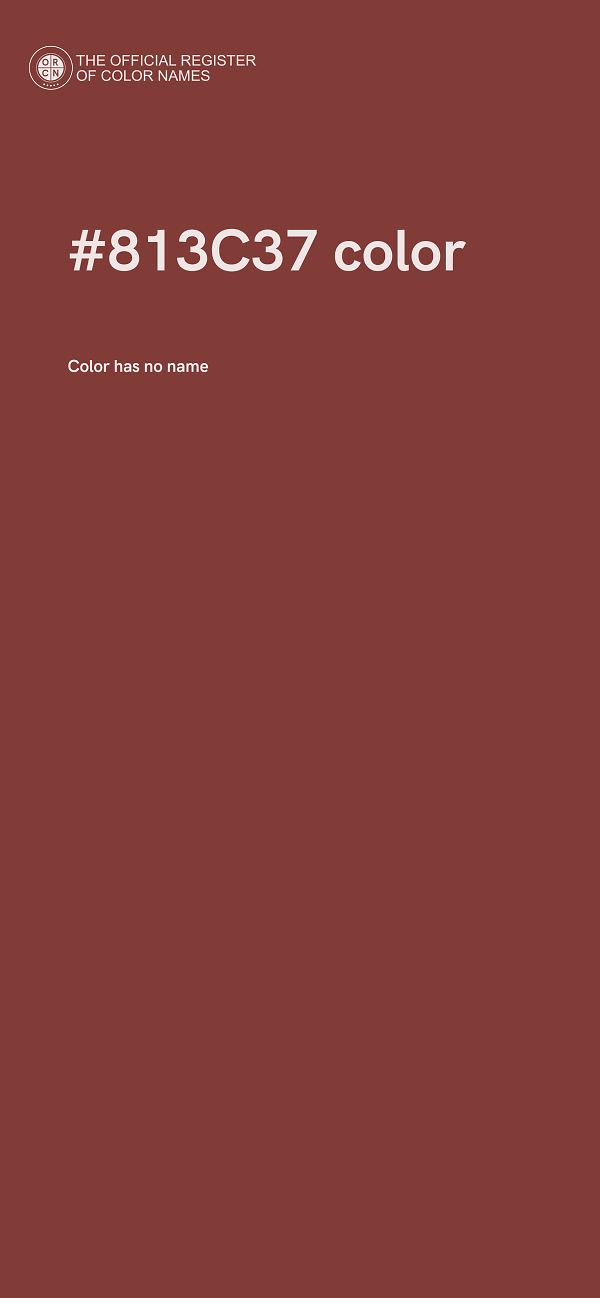 #813C37 color image