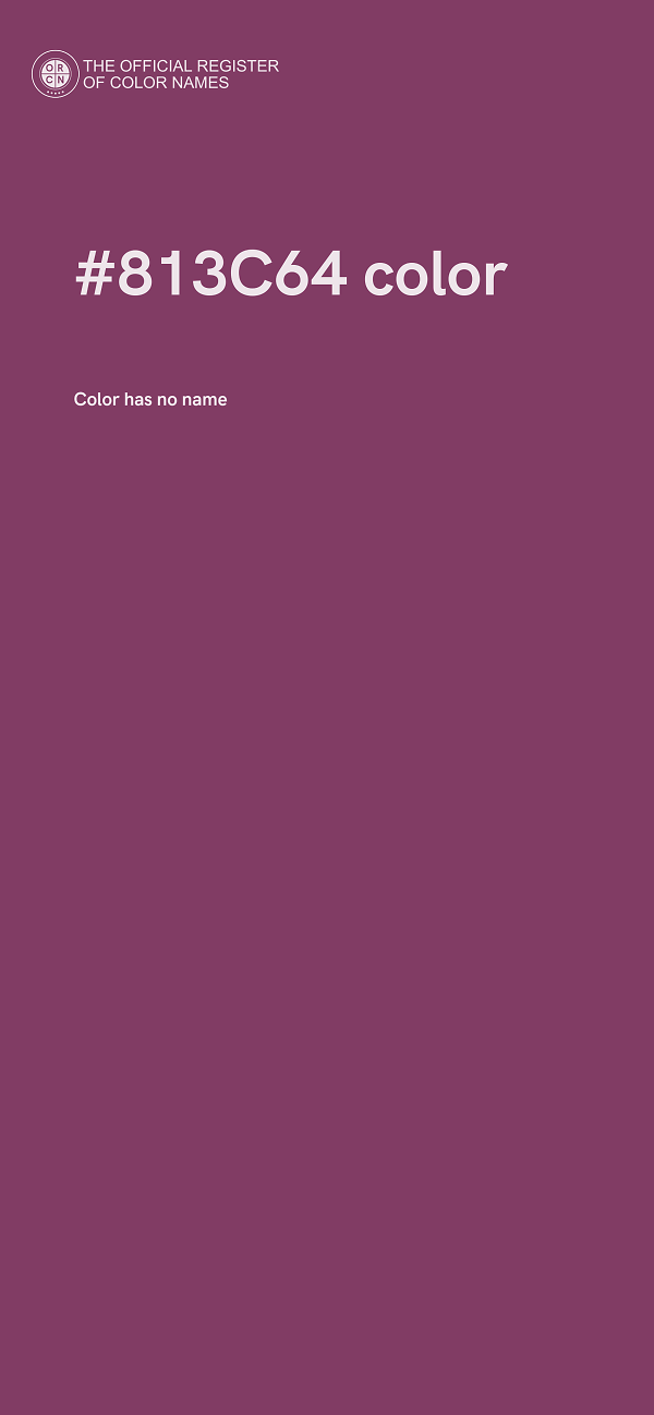 #813C64 color image