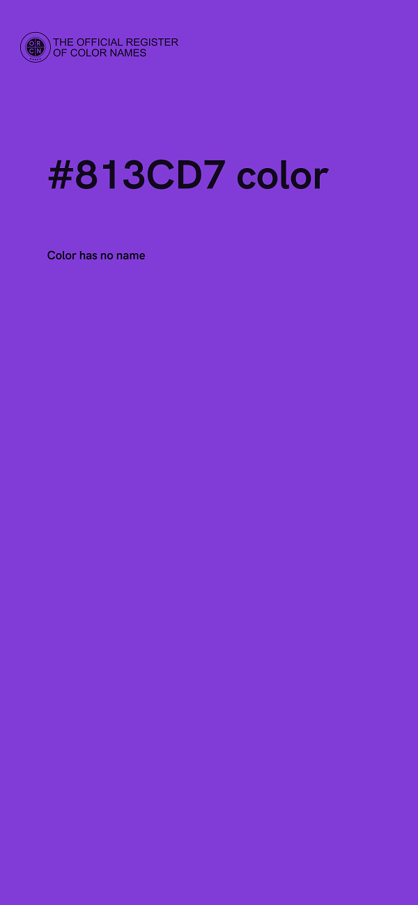 #813CD7 color image