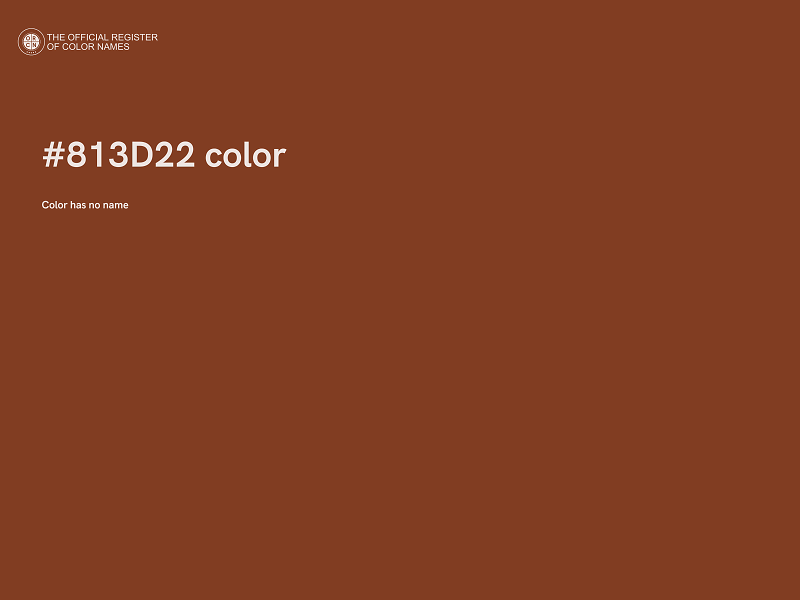 #813D22 color image