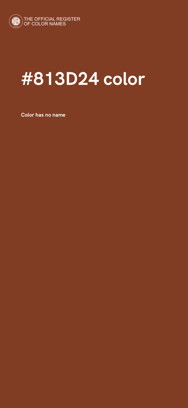 #813D24 color image