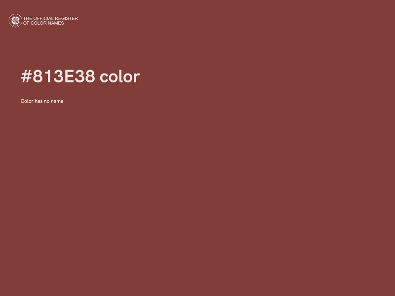 #813E38 color image