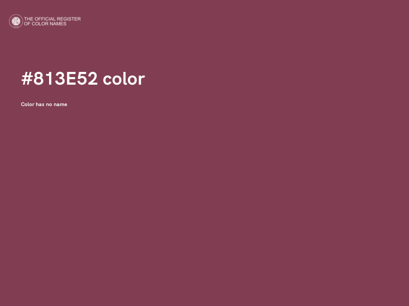 #813E52 color image