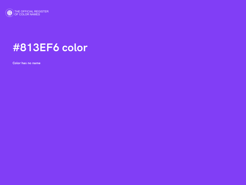 #813EF6 color image