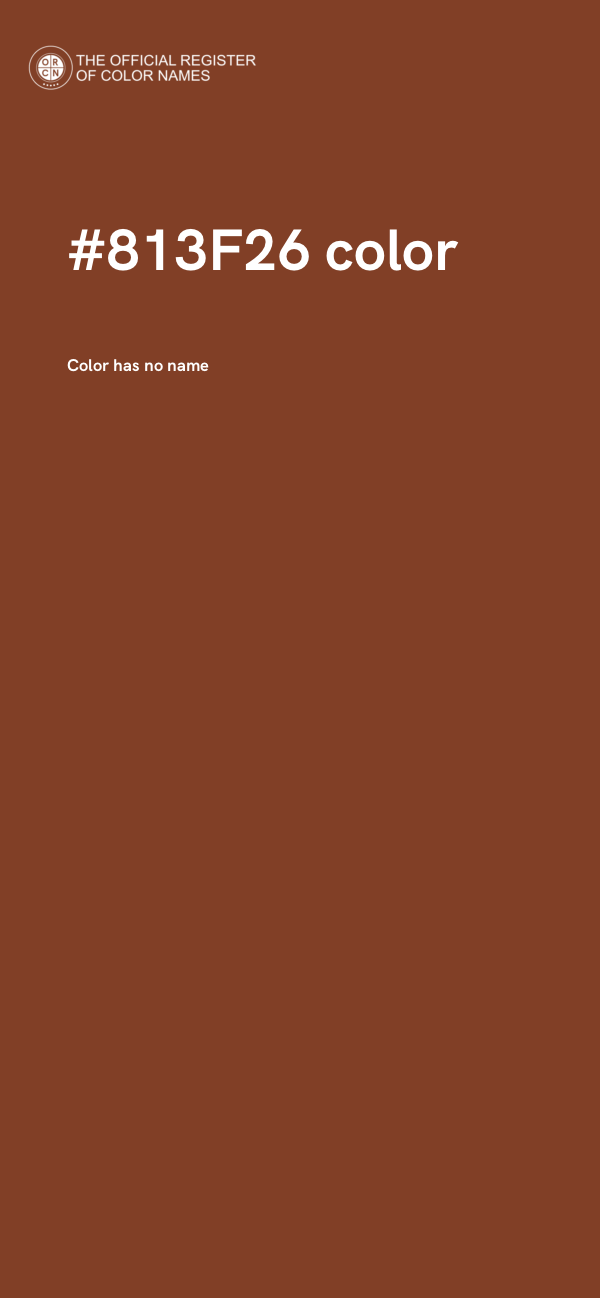 #813F26 color image