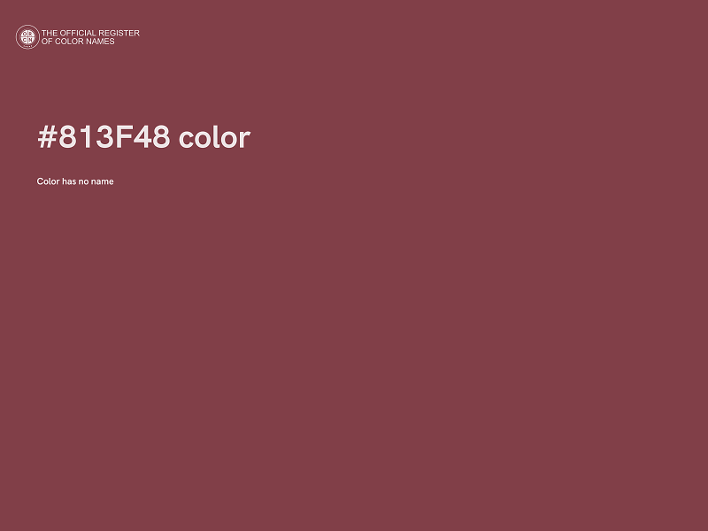 #813F48 color image