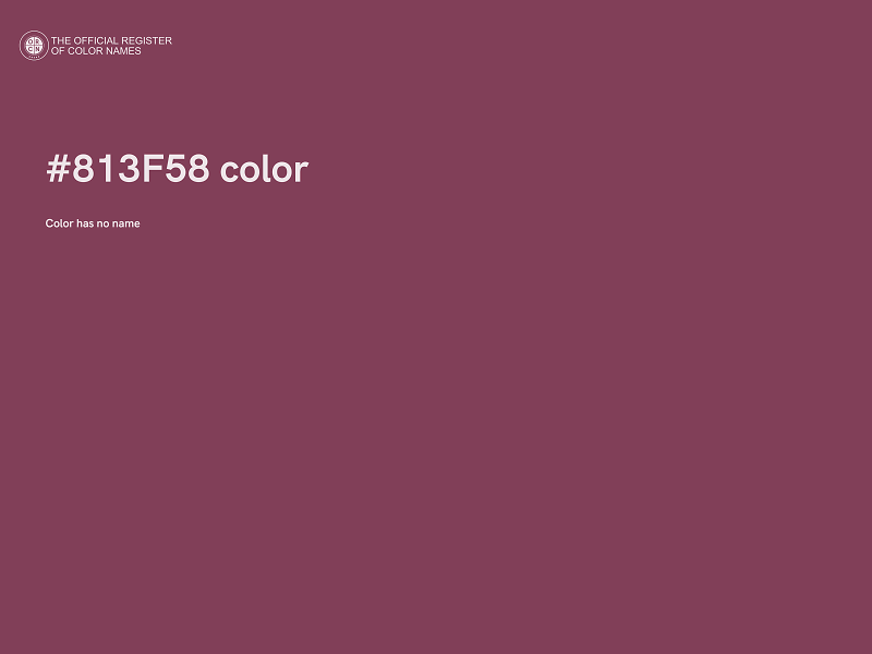 #813F58 color image