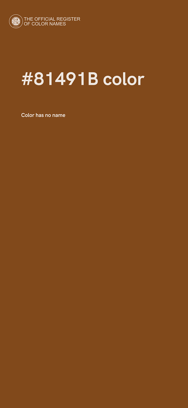 #81491B color image