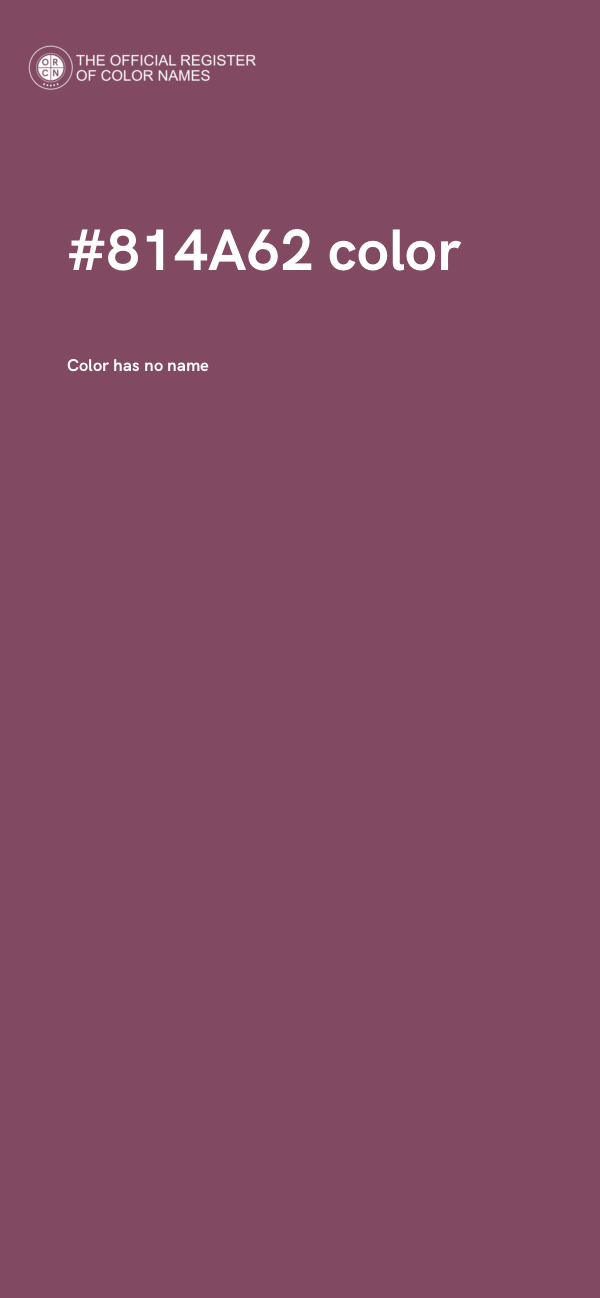 #814A62 color image