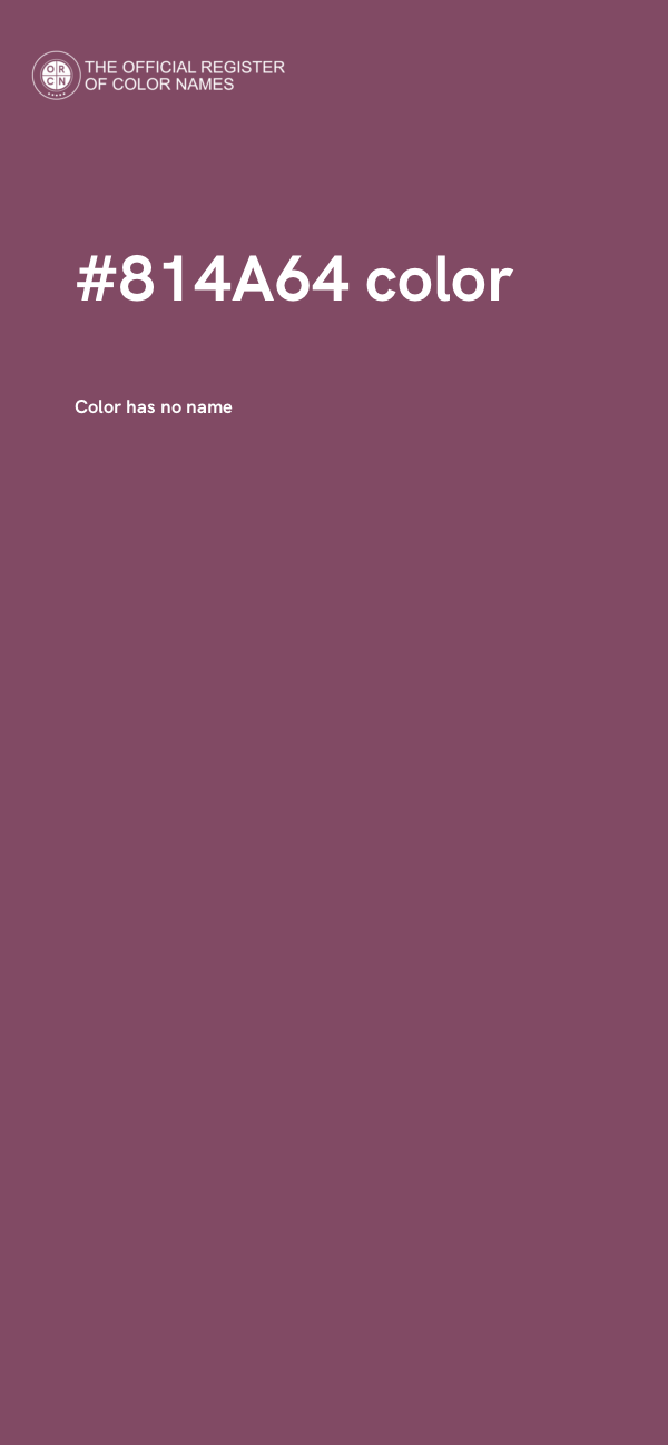 #814A64 color image