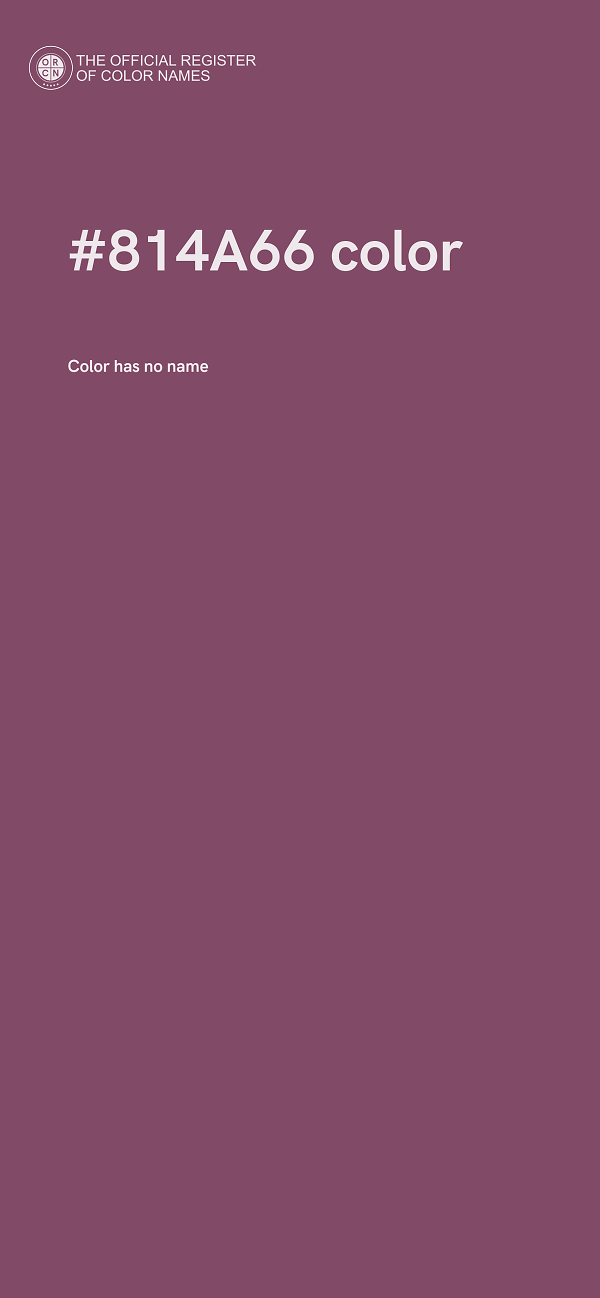 #814A66 color image