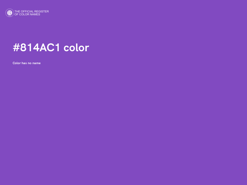 #814AC1 color image