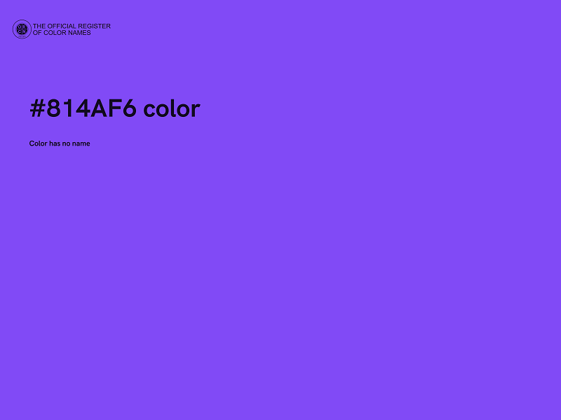 #814AF6 color image