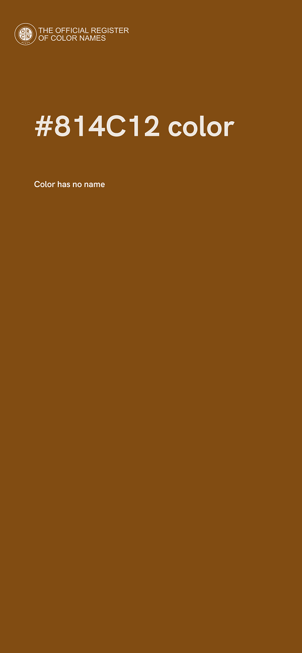 #814C12 color image