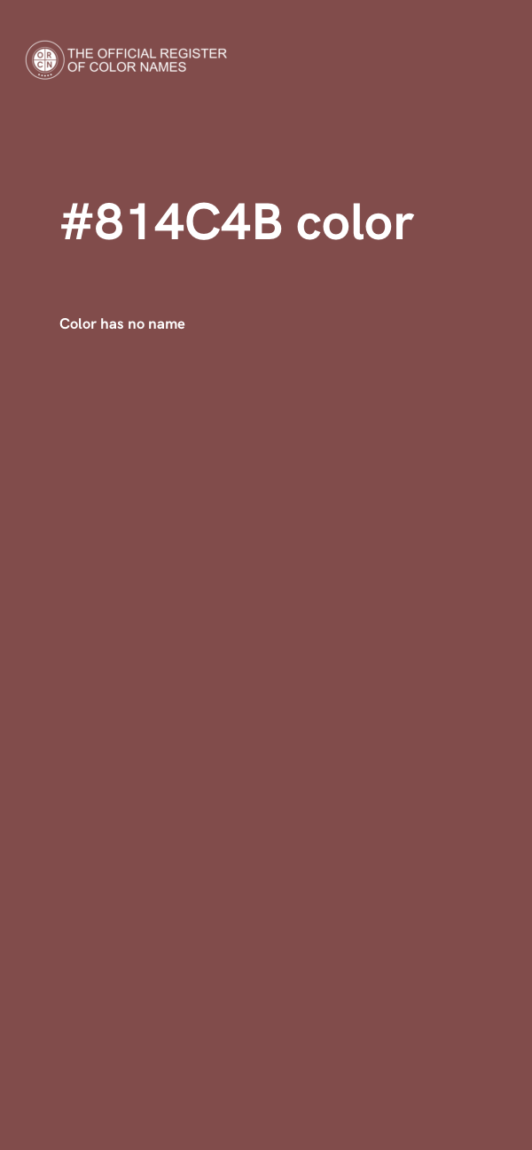 #814C4B color image
