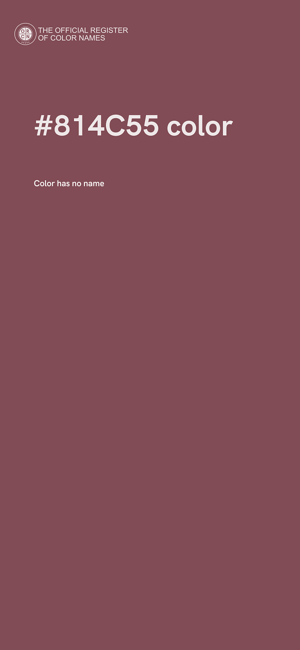 #814C55 color image