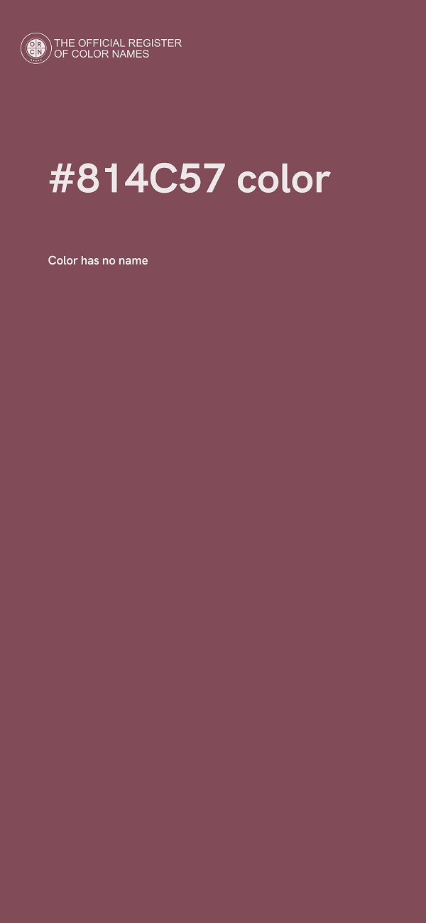 #814C57 color image