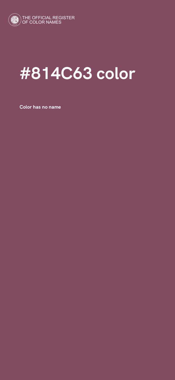 #814C63 color image