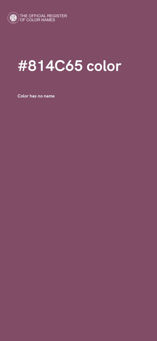 #814C65 color image