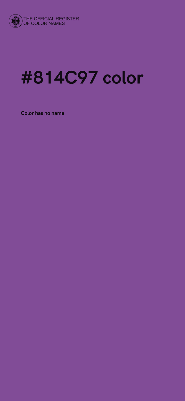 #814C97 color image