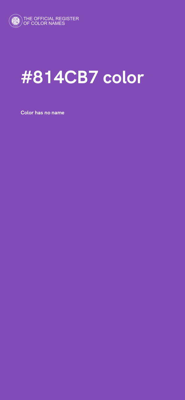 #814CB7 color image