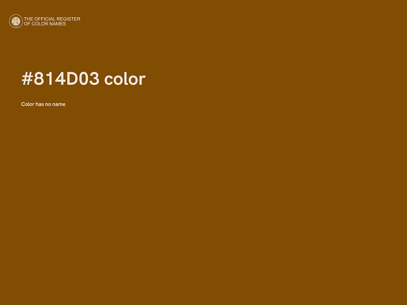 #814D03 color image