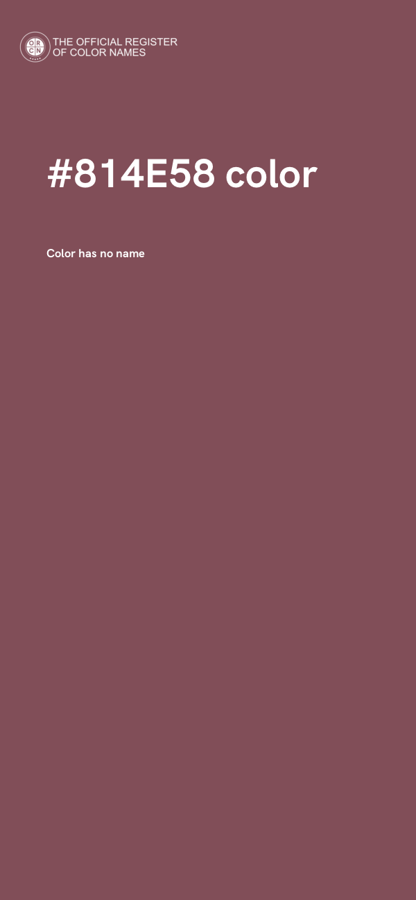 #814E58 color image