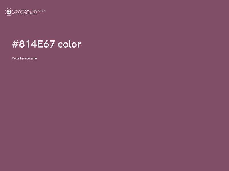 #814E67 color image