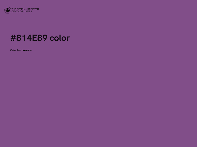 #814E89 color image