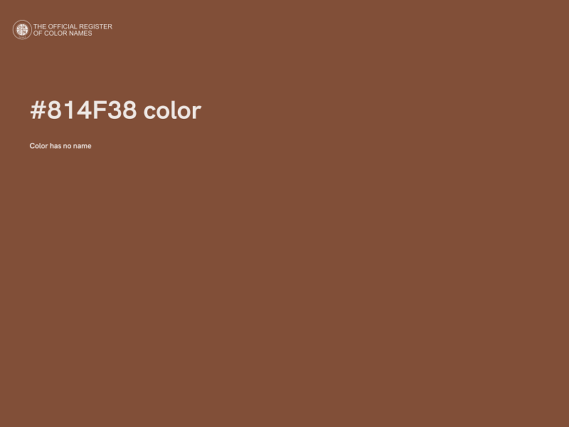 #814F38 color image