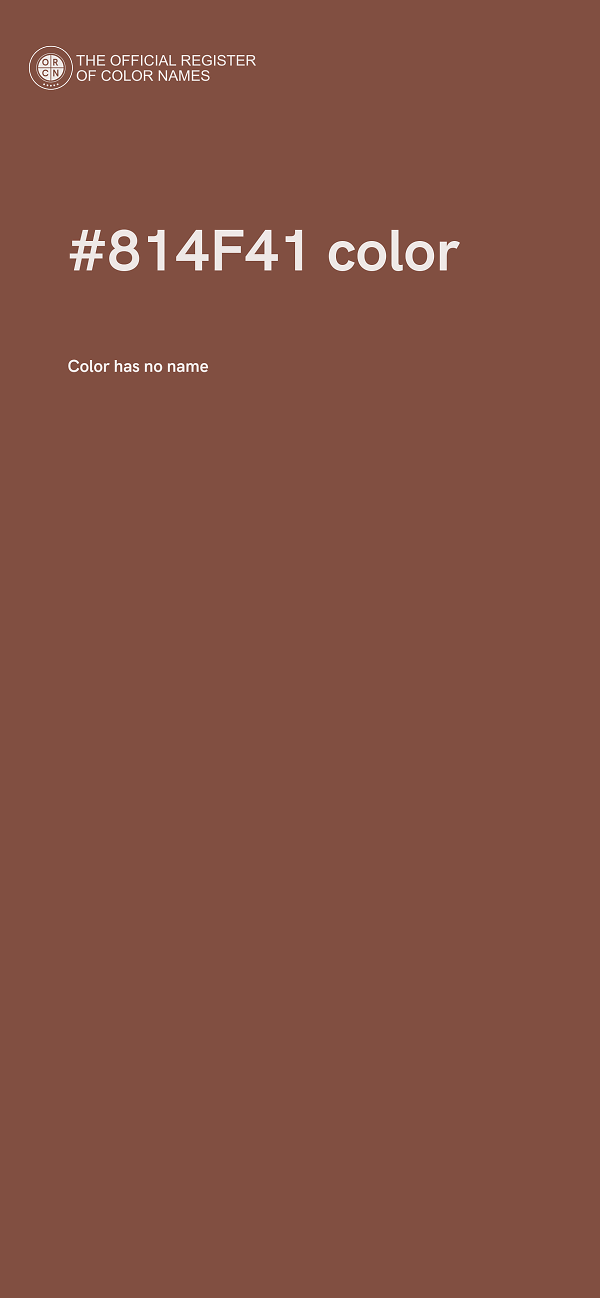 #814F41 color image