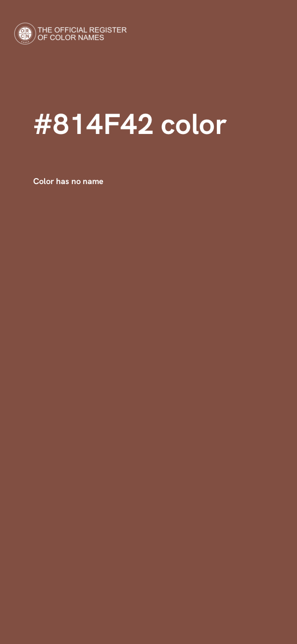 #814F42 color image