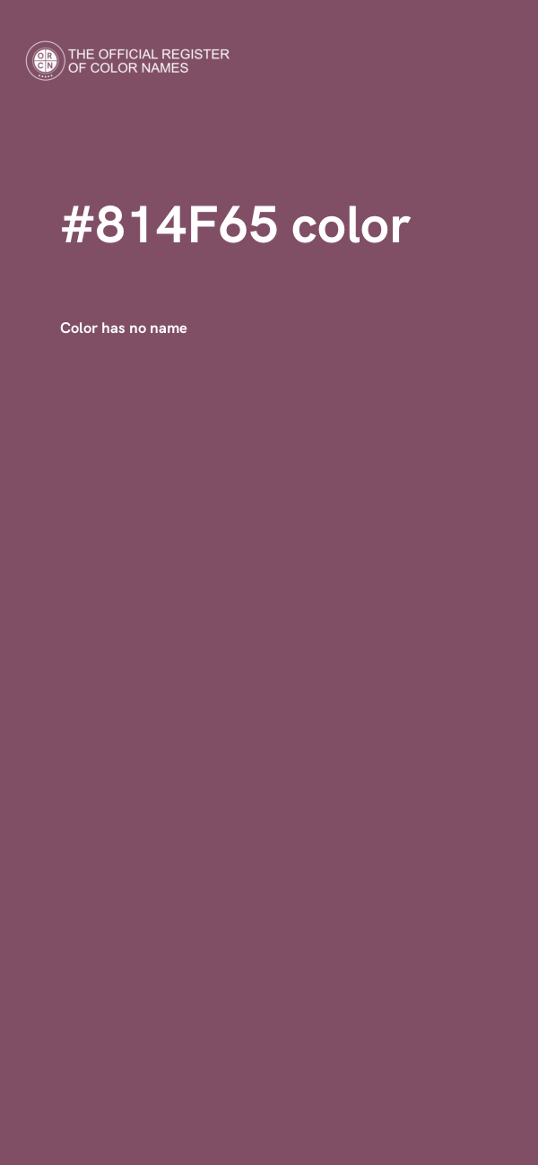 #814F65 color image