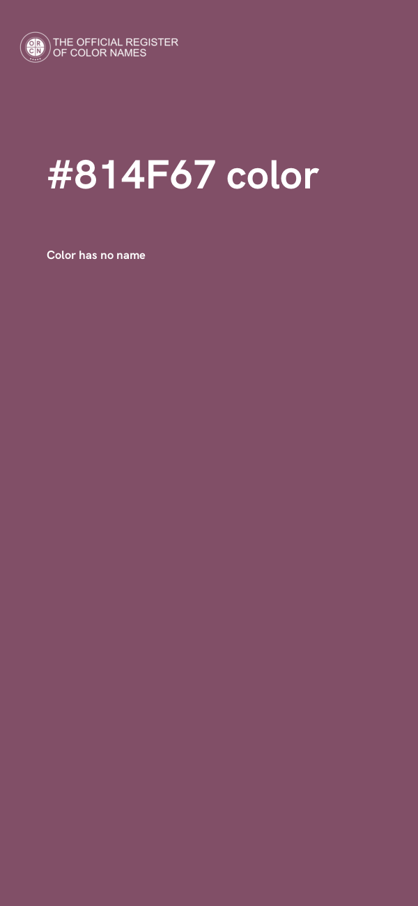 #814F67 color image
