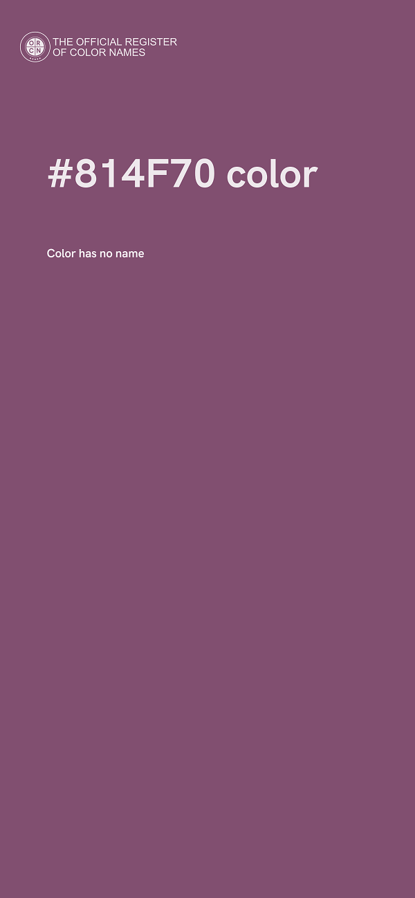 #814F70 color image