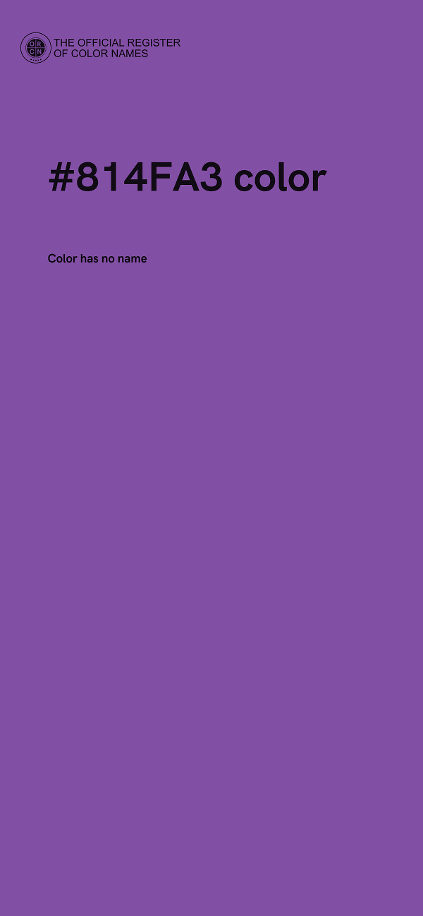 #814FA3 color image