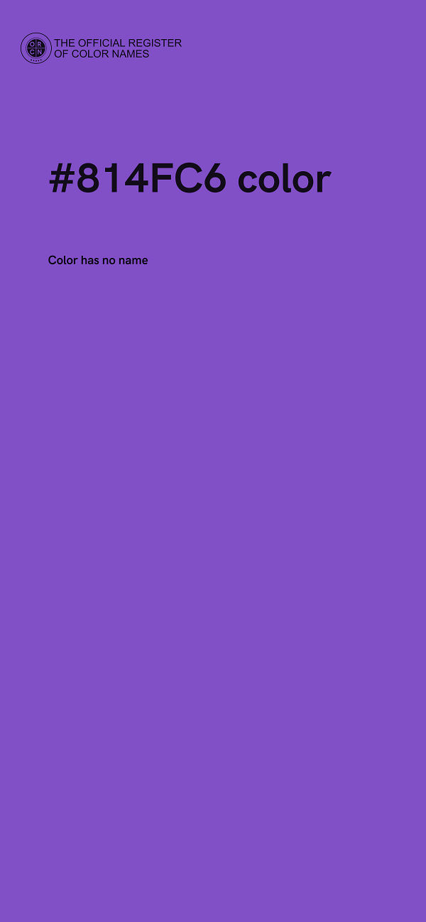 #814FC6 color image