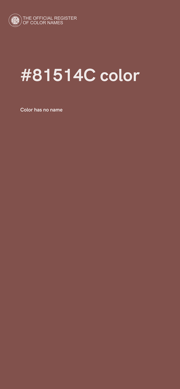 #81514C color image