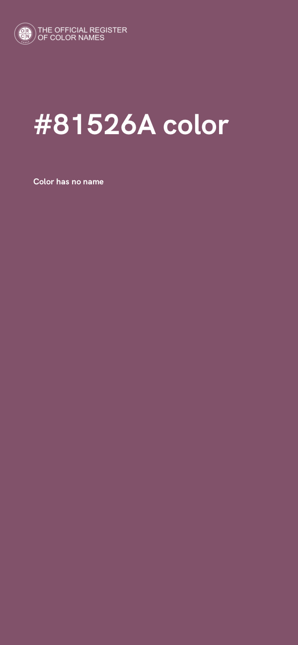 #81526A color image